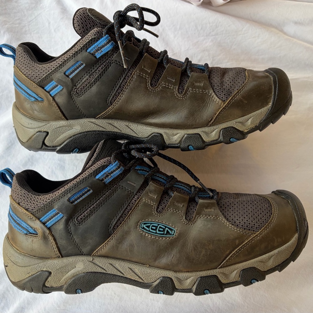 KEEN Men's Steens Vent Hiking Shoes Size 13 Brown and Blue Comfortable